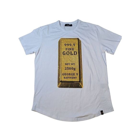 George V Paris gold bar crew neck tee NWOT size XXL.